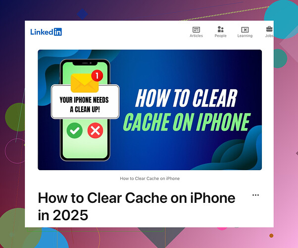 How do I clear cache and cookies on my iPhone?