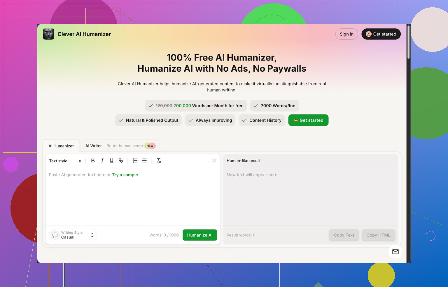 1. Recensione di Clever AI Humanizer