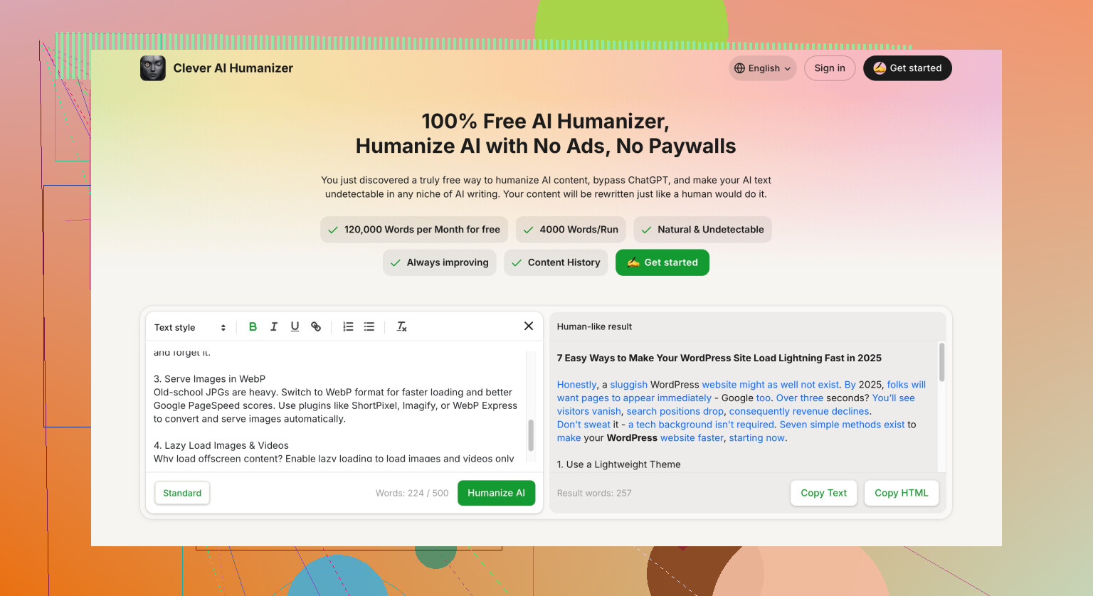 How can I humanize my AI-written essay for free?