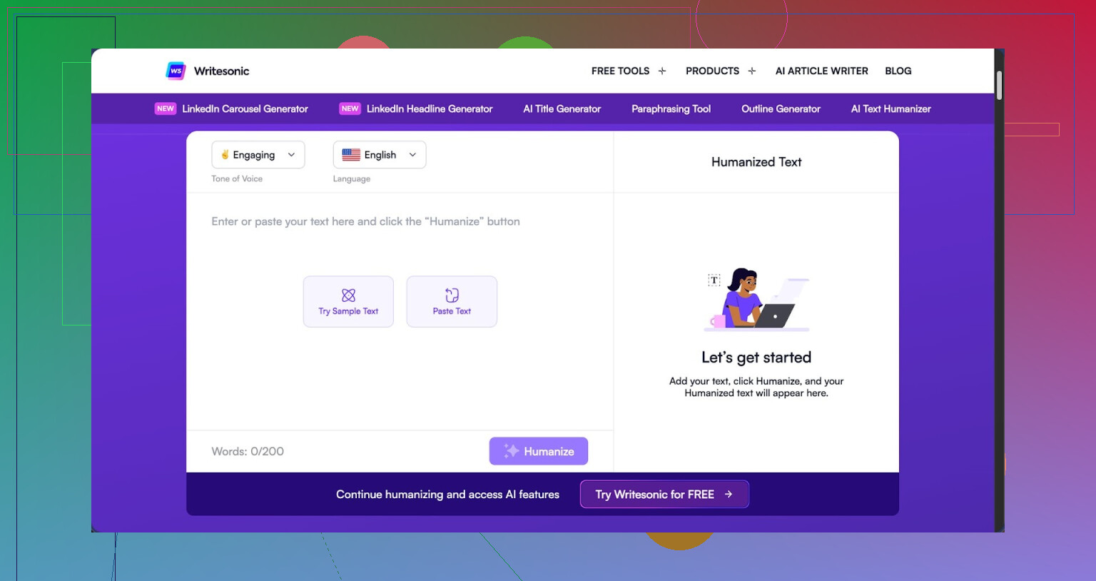 Writesonic AI Humanizer Review