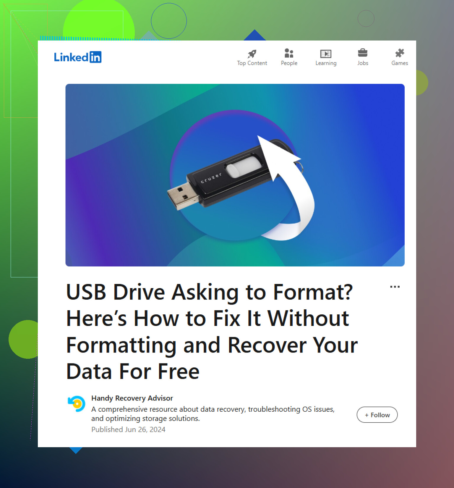 Chiavetta USB che non si apre e richiede la formattazione, qualche aiuto?